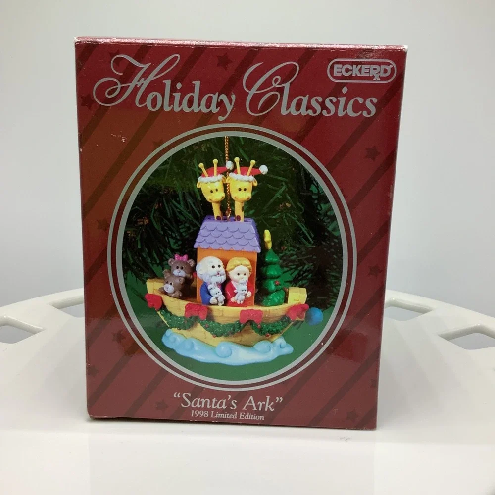 Eckerd Holiday Classics Santa's Ark Ornament 1998‎ in Box